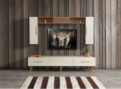 Wohnwand Wohnzimmer Moderner Stil luxuriöse Möbel Wohnwände Regal 3tlg